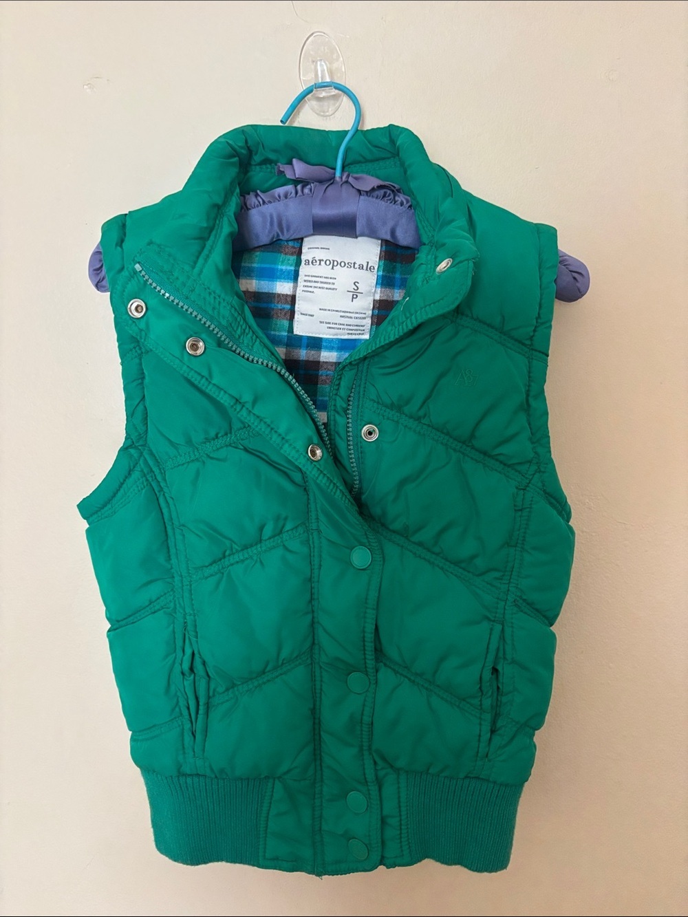Aeropostale Emerald Quilted Puffer Vest